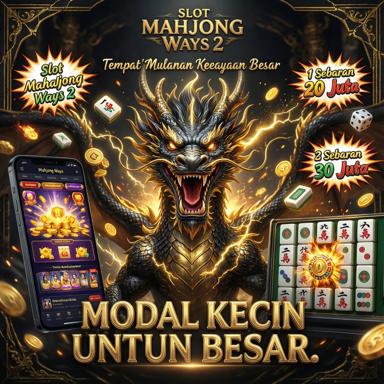 Slot Mahjong Ways 2 - Panduan Algoritma, RTP Live & Fitur Simbol Emas image 1